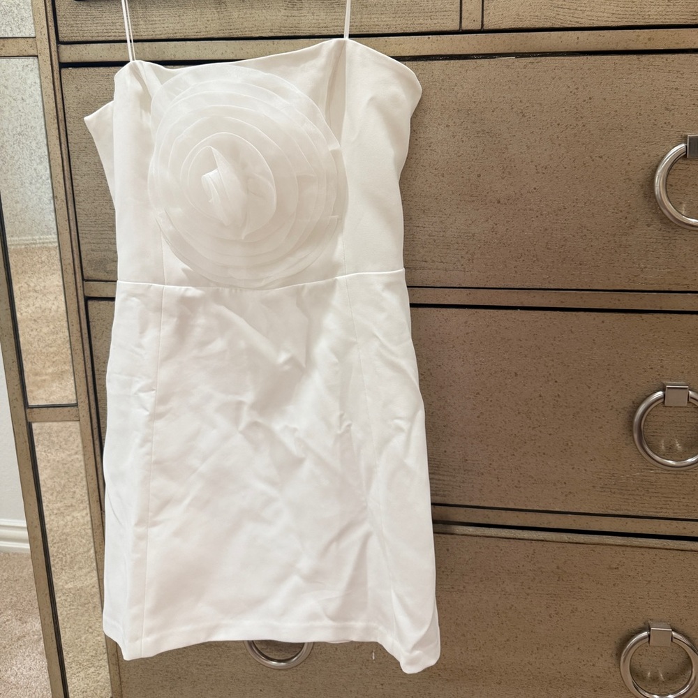 Amanda Uprichard Fae Rose Dress in Ivory - Picture 4 of 4
